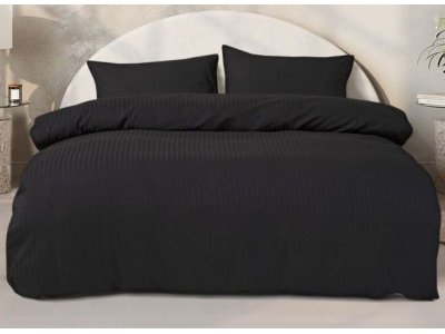 Постельное белье Lotus Home - Stripe Black (Турция), семейный комплект